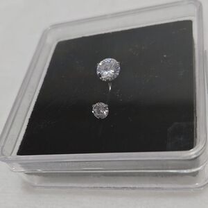 Titanium And Crystal Belly Button Ring, New In Box